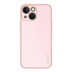 Dux Ducis Yolo etui iPhone 14 elegancki pokrowiec ze skóry ekologicznej różowy