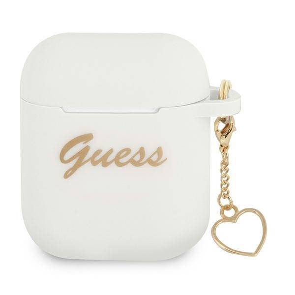 Etui GUESS Apple AirPods Cover Silicone Charm Collection Biały Case