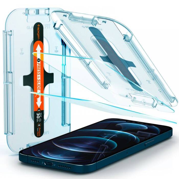 Szkło Hartowane SPIGEN iPhone 12 Pro Max Glas.tr ”ez Fit” 2-pack 